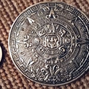 Myan Calendar Sterling silver brouch.
